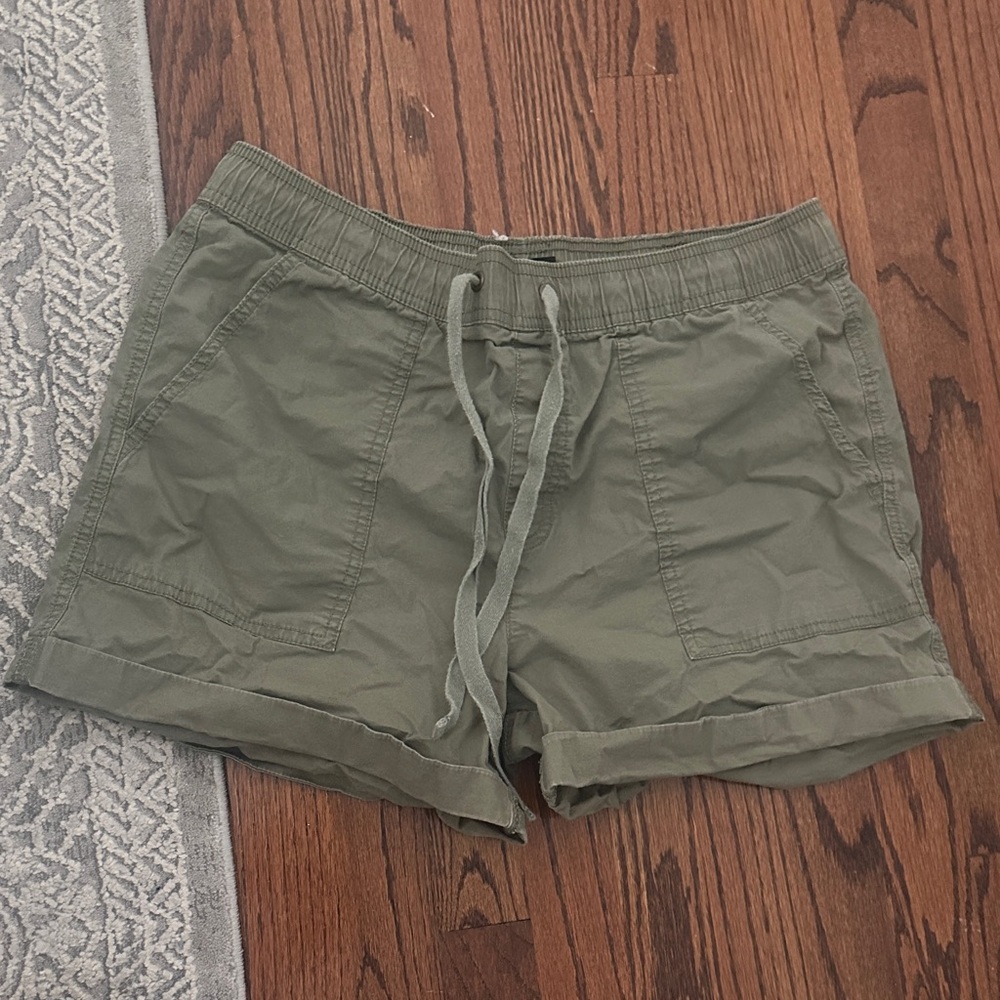 Sanctuary Olive Green Drawstring Utility Shorts